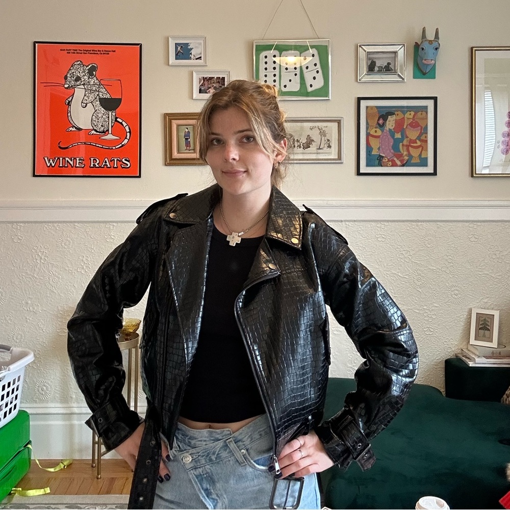 Black Faux Leather Jacket